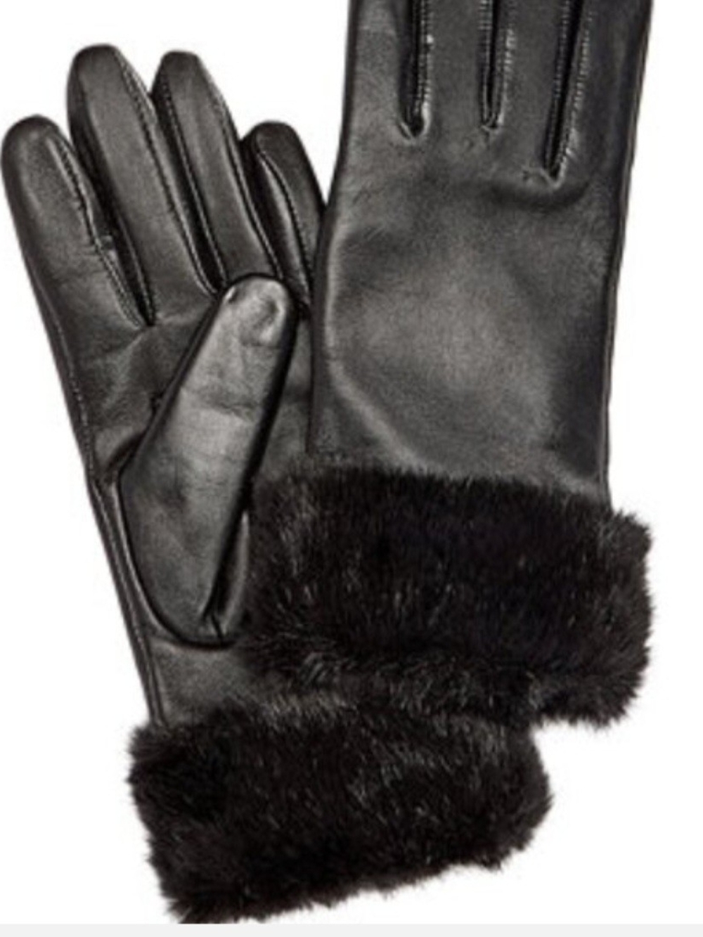 Charter Club Back Leather Gloves with Faux Fur Cuff - BUNDLE OF 5 PAIRS - ALL XL
